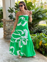 Load image into Gallery viewer, &quot;Cassy&quot; Metal Trim Halter Neck Maxi Dress
