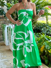Load image into Gallery viewer, &quot;Cassy&quot; Metal Trim Halter Neck Maxi Dress
