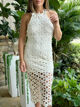 Load image into Gallery viewer, &quot;Ivonne&quot; Crochet Halter Midi Dress
