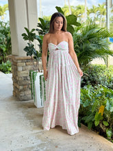 Load image into Gallery viewer, &quot;Abril&quot; Blossom Twisted Ruched Bust Maxi Dress

