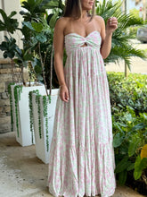 Load image into Gallery viewer, &quot;Abril&quot; Blossom Twisted Ruched Bust Maxi Dress
