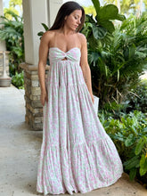 Load image into Gallery viewer, &quot;Abril&quot; Blossom Twisted Ruched Bust Maxi Dress
