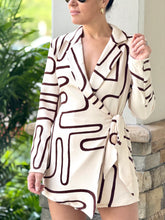 Load image into Gallery viewer, &quot;Valerie&quot; Long Sleeve Blazer Wrap Romper
