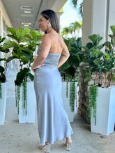 Load image into Gallery viewer, &quot;Alexia&quot; Satin Strapless Top And Maxi Skirt Set
