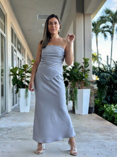Load image into Gallery viewer, &quot;Alexia&quot; Satin Strapless Top And Maxi Skirt Set
