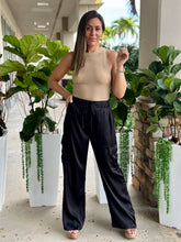 Load image into Gallery viewer, &quot;&quot;Shani&quot; Satin Flare Legs Cargo Pants
