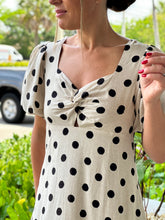 Load image into Gallery viewer, &quot;Francis&quot;Dot Print Midi Dress With Puffy Sleeve
