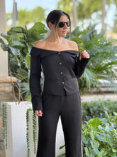 Load image into Gallery viewer, &quot;Giselle&quot; Long Sleeve Off Shoulder Top And Matching Pants Set
