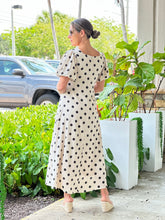 Load image into Gallery viewer, &quot;Francis&quot;Dot Print Midi Dress With Puffy Sleeve
