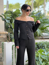 Load image into Gallery viewer, &quot;Giselle&quot; Long Sleeve Off Shoulder Top And Matching Pants Set
