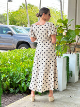 Load image into Gallery viewer, &quot;Francis&quot;Dot Print Midi Dress With Puffy Sleeve
