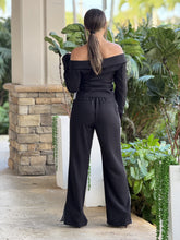 Load image into Gallery viewer, &quot;Giselle&quot; Long Sleeve Off Shoulder Top And Matching Pants Set
