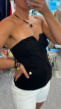 Load image into Gallery viewer, &quot;Kona&quot; Strapless Top With Gold Buttons (Copy)
