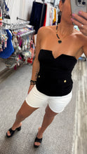 Load image into Gallery viewer, &quot;Kona&quot; Strapless Top With Gold Buttons (Copy)
