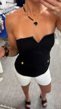 Load image into Gallery viewer, &quot;Kona&quot; Strapless Top With Gold Buttons (Copy)
