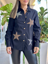 Load image into Gallery viewer, &quot;Stars&quot; Embellished stars Button down Shirt
