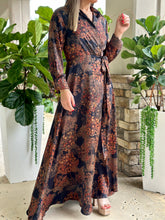 Load image into Gallery viewer, &quot;Francesca&quot; Printed Long Sleeve Wrap Maxi Dress
