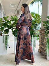Load image into Gallery viewer, &quot;Francesca&quot; Printed Long Sleeve Wrap Maxi Dress
