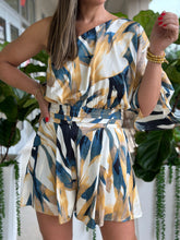 Load image into Gallery viewer, &quot;Dulce&quot; One Shoulder Printed Romper
