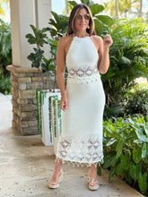 Load image into Gallery viewer, &quot;Jenny&quot;  Knitted Crochet Crop Top And Midi Skirt Set
