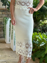 Load image into Gallery viewer, &quot;Jenny&quot;  Knitted Crochet Crop Top And Midi Skirt Set
