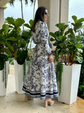 Load image into Gallery viewer, &quot;Dior&quot; Printed Long Sleeve Maxi Dress
