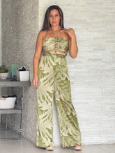Load image into Gallery viewer, &quot;Alana&quot;  Satin Tropical Print Jumpsuit
