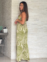 Load image into Gallery viewer, &quot;Alana&quot;  Satin Tropical Print Jumpsuit

