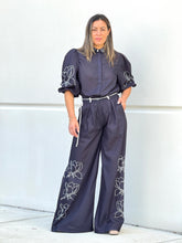 Load image into Gallery viewer, &quot;Analia&quot; Line High Waisted Pants And Puff Sleeves Set
