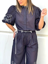 Load image into Gallery viewer, &quot;Analia&quot; Line High Waisted Pants And Puff Sleeves Set
