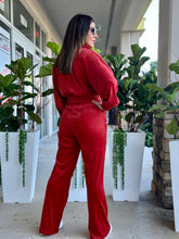 Load image into Gallery viewer, &quot;Aileen&quot; Velour Funnel Neck Jacket Zip Up Pants Set

