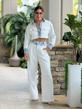 Load image into Gallery viewer, &quot;Maite&quot; Denim Contrast Long Sleeve Jacket And High Waisted Pants Set
