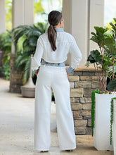 Load image into Gallery viewer, &quot;Maite&quot; Denim Contrast Long Sleeve Jacket And High Waisted Pants Set
