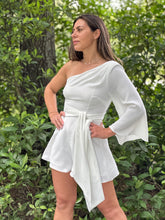 Load image into Gallery viewer, &quot;Milly&quot; One Shoulder Sleeve Romper
