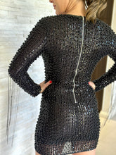 Load image into Gallery viewer, &quot;Gina&quot; Long Sleeve Beaded Mini Dress
