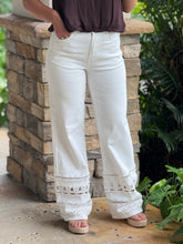 Load image into Gallery viewer, &quot;Briana&quot; High Waisted Laser Cut Denim jeans
