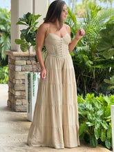 Load image into Gallery viewer, &quot;Canela&quot; Sleeveless Crochet Detail WideLeg Jumpsuit
