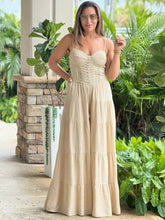 Load image into Gallery viewer, &quot;Canela&quot; Sleeveless Crochet Detail WideLeg Jumpsuit
