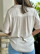 Load image into Gallery viewer, &quot;Sofia&quot; High low Collar Satin Blouse
