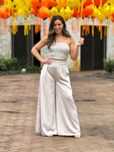 Load image into Gallery viewer, &quot;Krystal&quot; Satin Sequins Details Tube Top And Pants Set
