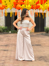 Load image into Gallery viewer, &quot;Krystal&quot; Satin Sequins Details Tube Top And Pants Set
