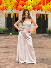 Load image into Gallery viewer, &quot;Krystal&quot; Satin Sequins Details Tube Top And Pants Set
