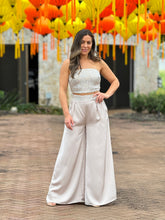 Load image into Gallery viewer, &quot;Krystal&quot; Satin Sequins Details Tube Top And Pants Set
