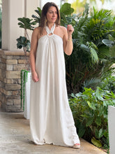 Load image into Gallery viewer, &quot;Monique&quot; Backless Linen Halter Maxi Dress
