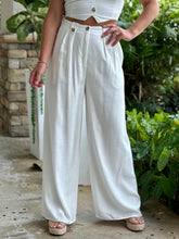 Load image into Gallery viewer, &quot;Hailey&quot; Halter Vest Smocked Top And  Linen Long Pants Set
