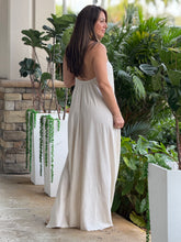 Load image into Gallery viewer, &quot;Monique&quot; Backless Linen Halter Maxi Dress
