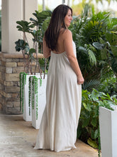 Load image into Gallery viewer, &quot;Monique&quot; Backless Linen Halter Maxi Dress
