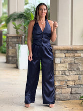 Load image into Gallery viewer, &quot;Kayla&quot; Halter Vest And High Waisted Long Pants Set
