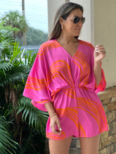 Load image into Gallery viewer, &quot;Anna&quot; Printed Kimono Sleeve Romper
