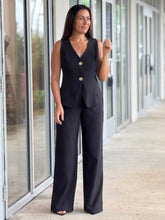 Load image into Gallery viewer, &quot;Lucia&quot; Sleeveless Vest And Matching Pants Set
